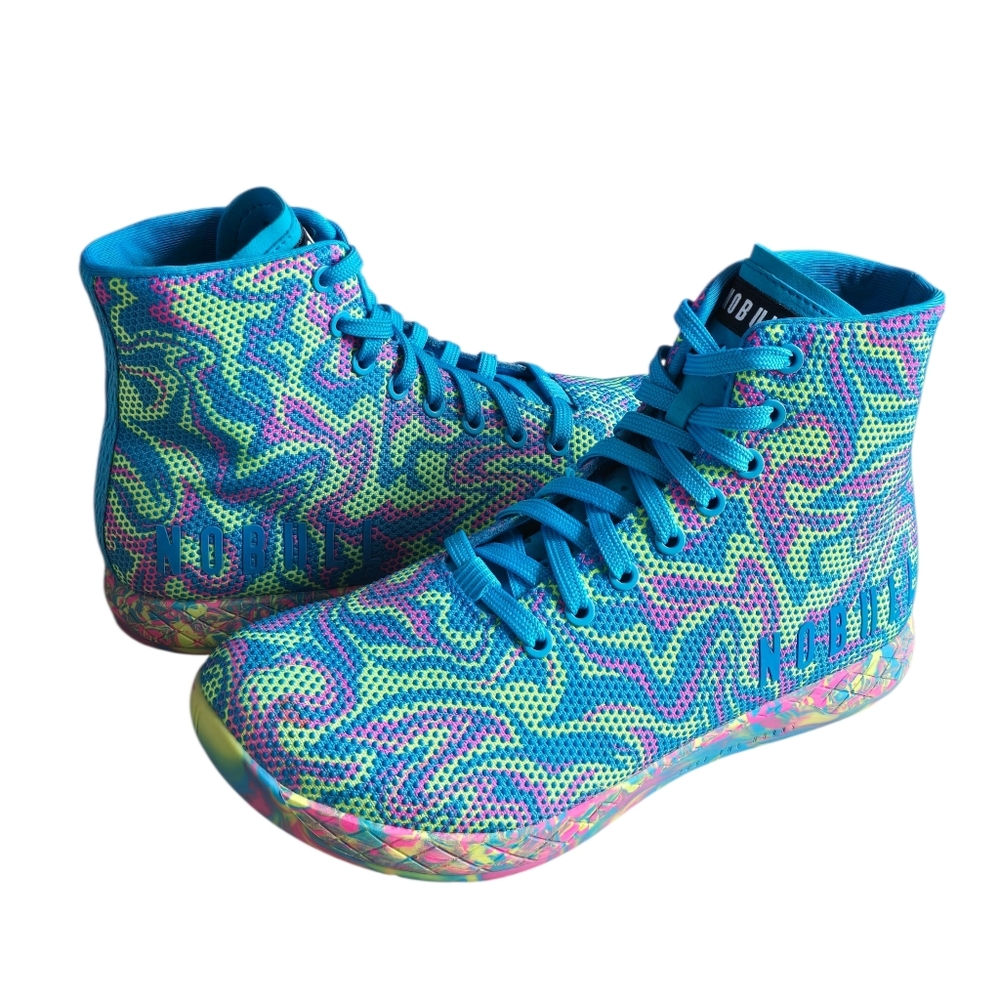 NEW NOBULL Mulicolor Swirl Hightop Trainers